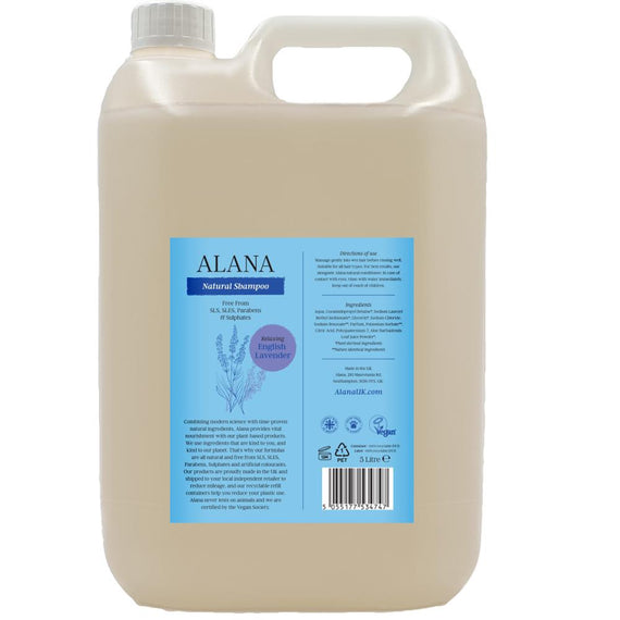 English Lavender Natural Shampoo 5L - AlanaUK