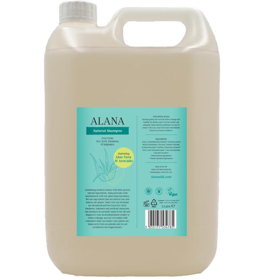 Aloe Vera & Avocado Natural Shampoo 5L - AlanaUK