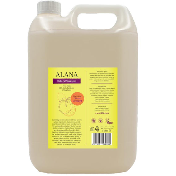 Citrus Orchard Natural Shampoo 5L - AlanaUK