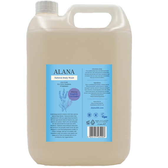 English Lavender Natural Body Wash 5L - AlanaUK