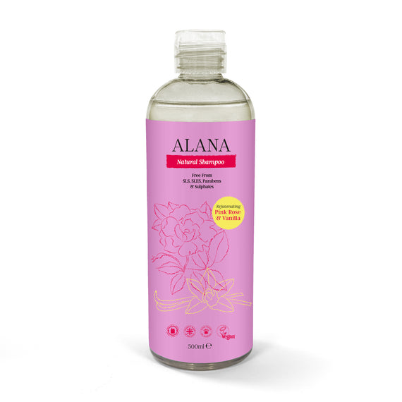 Pink Rose & Vanilla Natural Shampoo 500ml