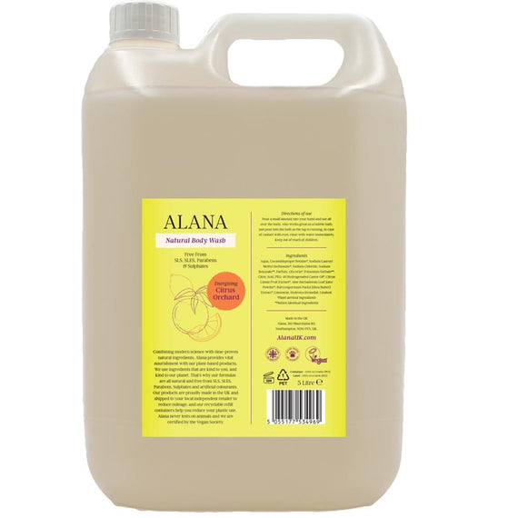 Citrus Orchard Natural Body Wash 5L - AlanaUK